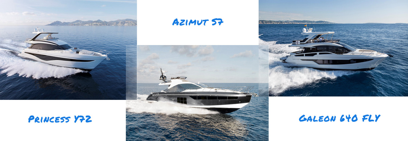Princess Y72, Azimut S7 и Galeon 640 FLY - в чем разница