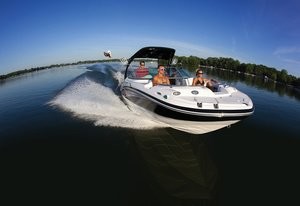 Deck Boats: bowrider with extended nose