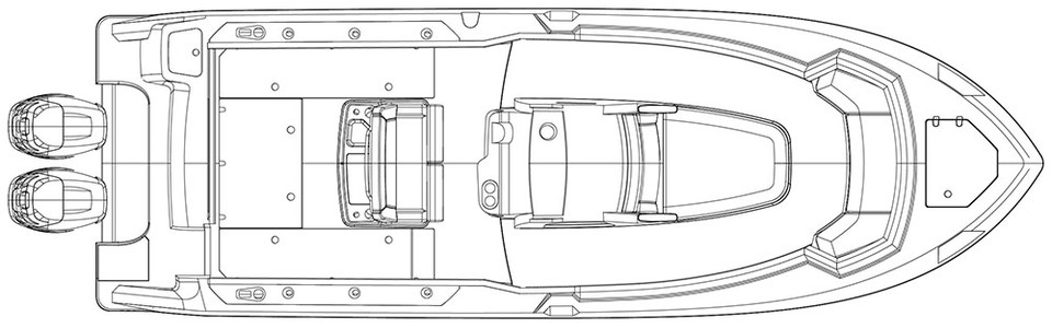 Boston Whaler 280 Outrage Exterior Plan