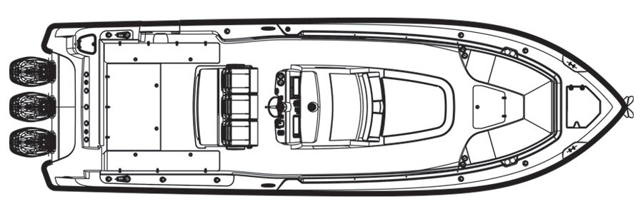 Boston Whaler 350 Outrage Exterior Plan