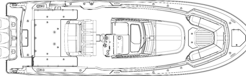 Boston Whaler 380 Outrage Вид Сверху