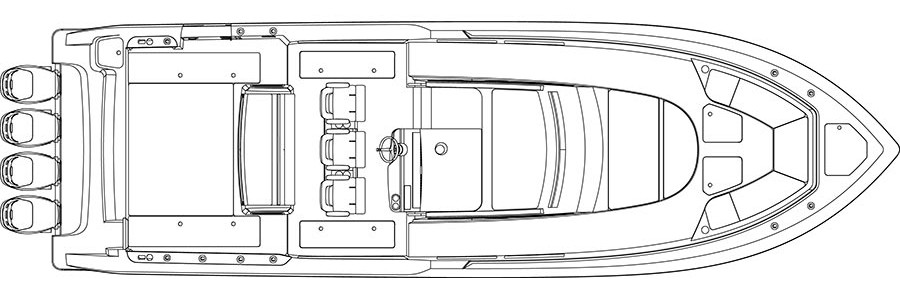 Boston Whaler 420 Outrage Exterior Plan