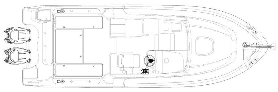 Boston Whaler 285 Conquest Pilothouse Exterior Plan