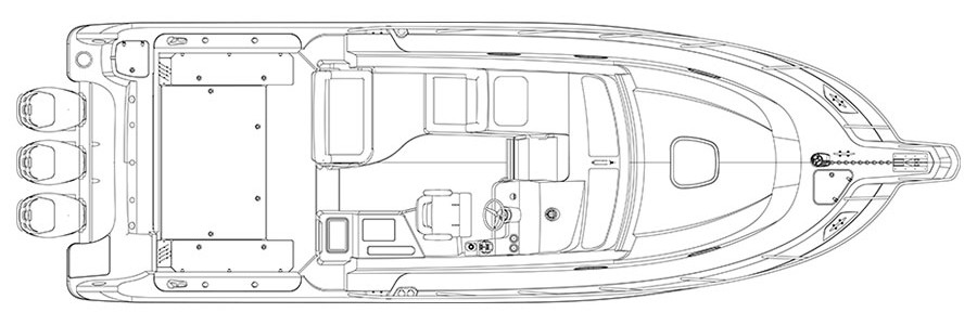 Boston Whaler 345 Conquest Pilothouse Exterior Plan