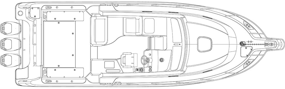 Boston Whaler 345 Conquest Außenplan