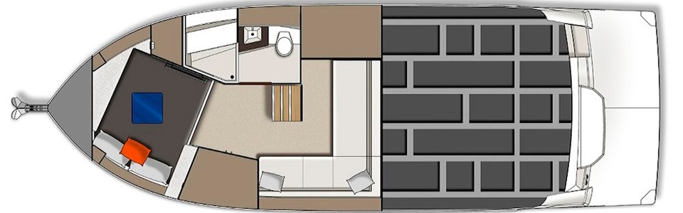 Carver C34 Coupe Ponte Inferiore