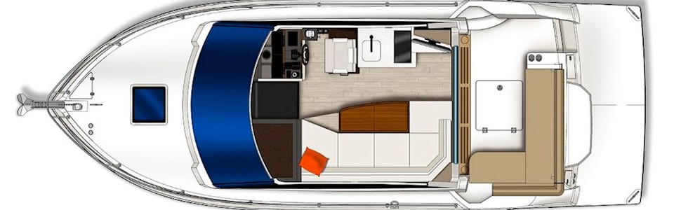 Carver C34 Coupe Cubierta Principal