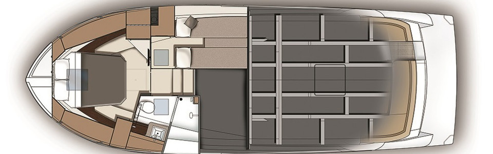 Carver C37 Coupe Cubierta Inferior