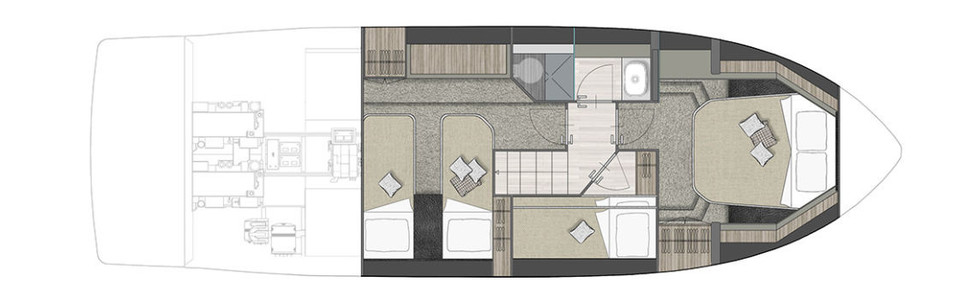 Cranchi T 36 Crossover Lower Deck (Optional)