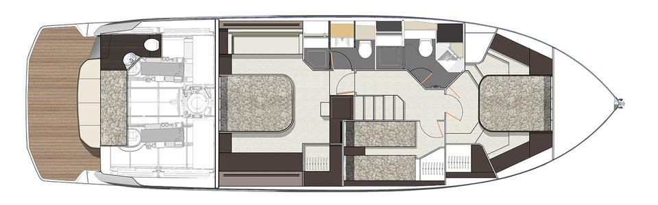 Cranchi E 52 F Evoluzione Pont Inférieur