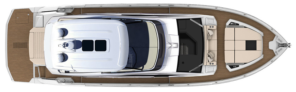 Cranchi E 52 F Evoluzione Plan Extérieur