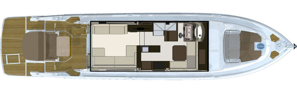 Cranchi E 56 F Evoluzione Hauptdeck