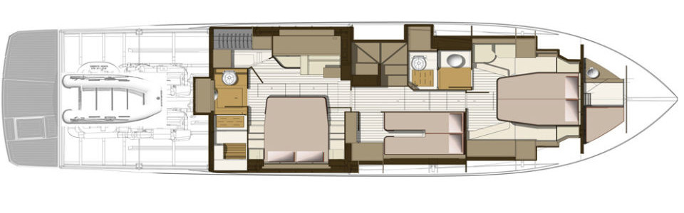 Cranchi E 56 F Evoluzione Ponte Inferiore