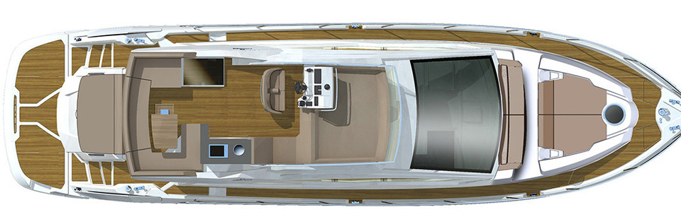 Cranchi 60 Fly Флайбридж Палуба