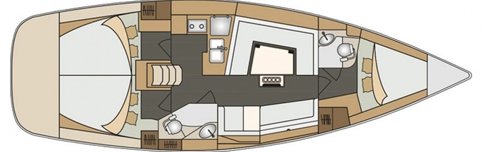 Elan Impression 40 Lower Deck