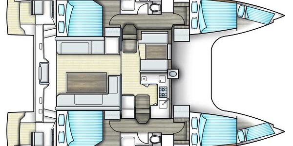 Nautitech 40 Open Lower Deck (Optional)