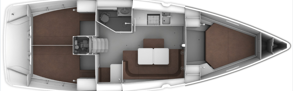 Bavaria Cruiser 41 Нижняя Палуба (Опционально 3)