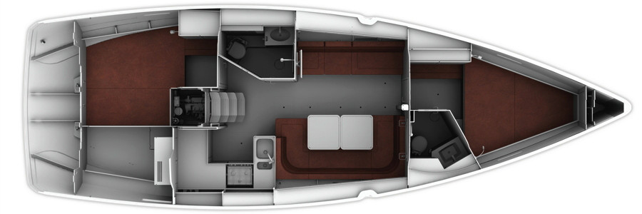 Bavaria Cruiser 41 Нижняя Палуба (Опционально)