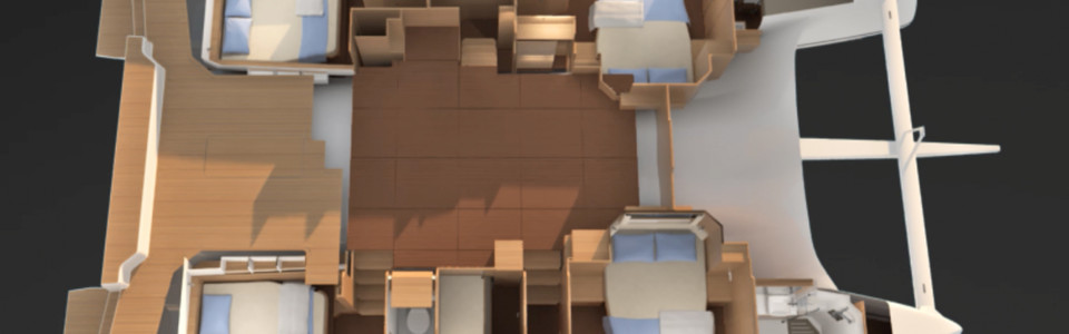 Dufour 48 Catamaran Cubierta Inferior (Opcional 2)