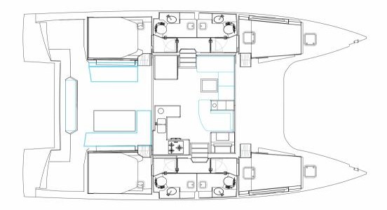 Nautitech 46 Fly Lower Deck (Optional 4)