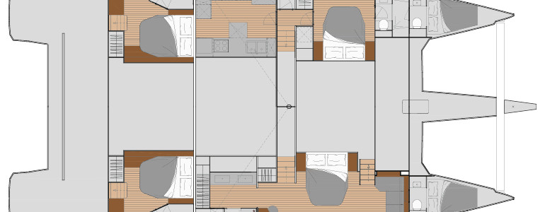 Fountaine Pajot Alegria 67 Нижняя Палуба (Опционально 4)