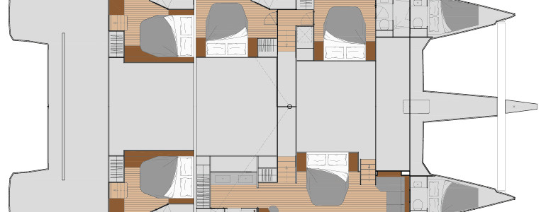 Fountaine Pajot Alegria 67 Нижняя Палуба (Опционально 3)