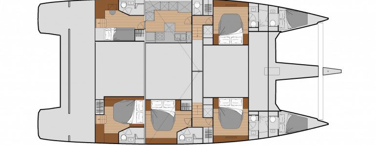 Fountaine Pajot Alegria 67 Lower Deck (Optional)