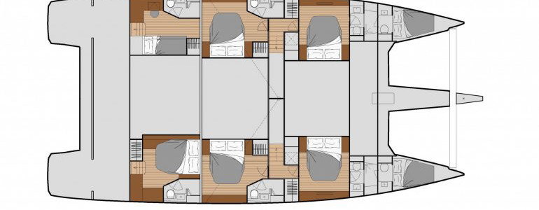 Fountaine Pajot Alegria 67 Lower Deck