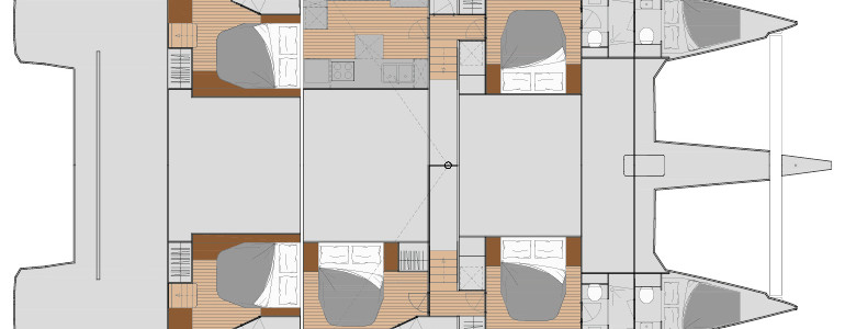 Fountaine Pajot Alegria 67 Нижняя Палуба (Опционально 6)