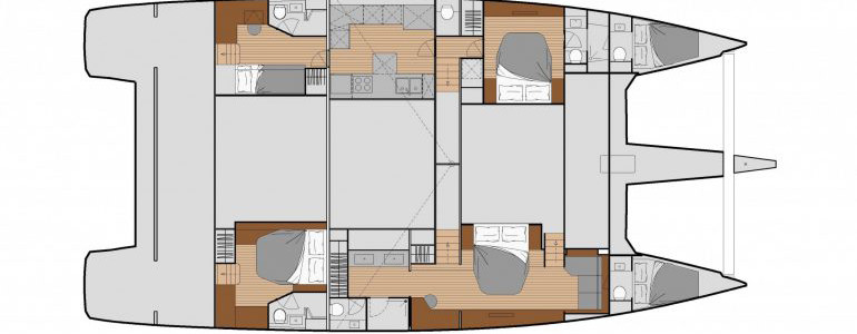 Fountaine Pajot Alegria 67 Lower Deck (Optional 2)