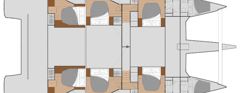 Fountaine Pajot Alegria 67 Нижняя Палуба (Опционально 5)