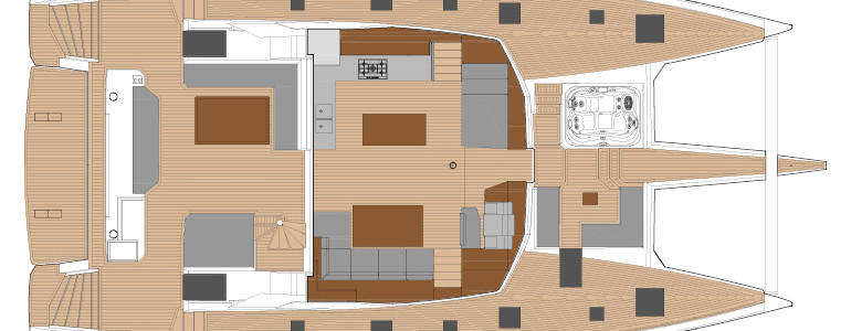 Fountaine Pajot Alegria 67 Главная Палуба