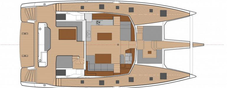 Fountaine Pajot Alegria 67 Главная Палуба (Опционально 2)