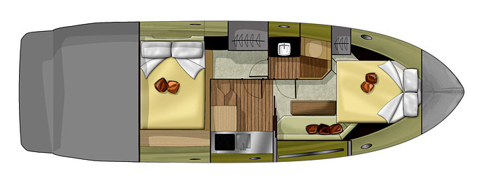 Sessa C 35 HT Нижняя Палуба (Опционально)