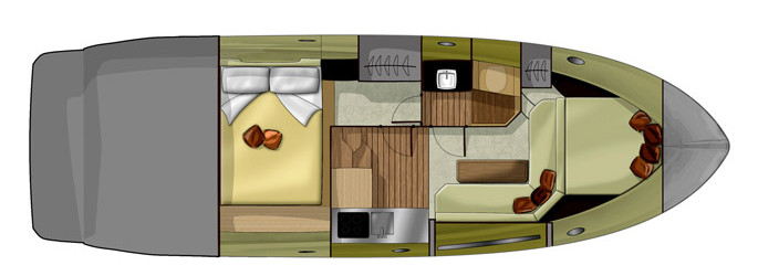 Sessa C 35 HT Нижняя Палуба