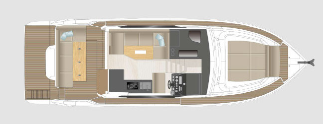 Sealine C390 Главная Палуба