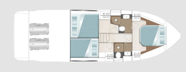 Sealine C390 Lower Deck (Optional)
