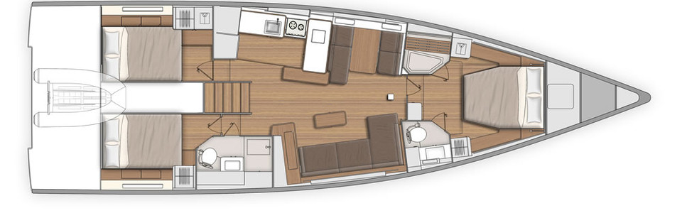 Beneteau FIRST YACHT 53 Нижняя Палуба