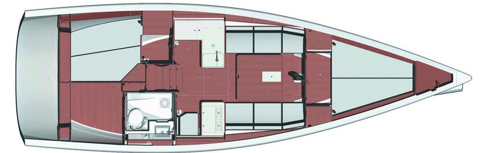 Dufour 36 P Lower Deck