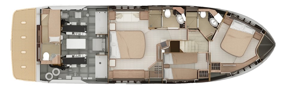 Absolute Navetta 52 Lower Deck