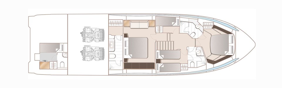 Princess S66 Cubierta Inferior