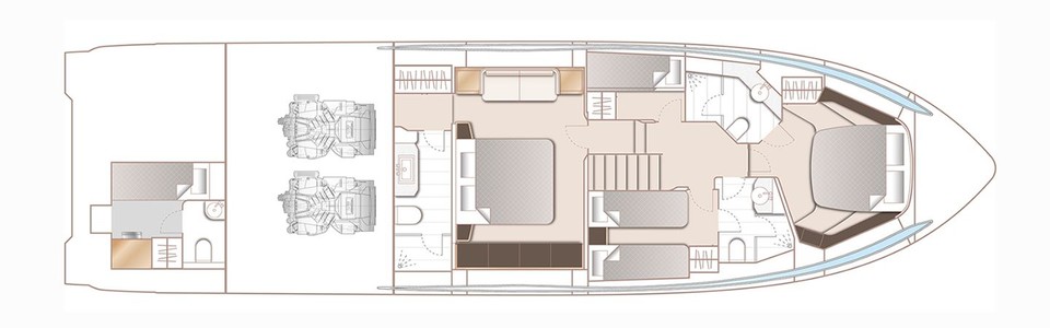 Princess V65 Lower Deck