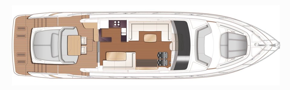 Princess V65 Главная Палуба