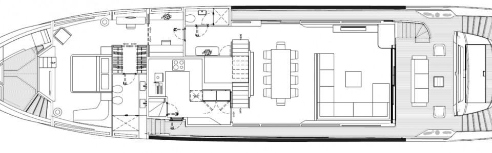 Sunseeker 100 Yacht Hauptdeck