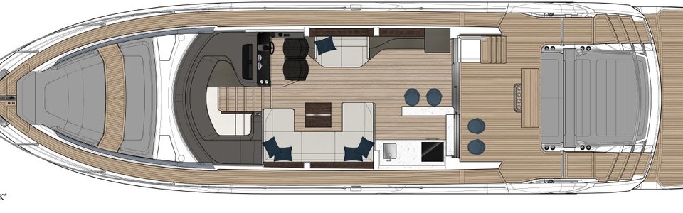 Sunseeker 65 SPORT YACHT Главная Палуба