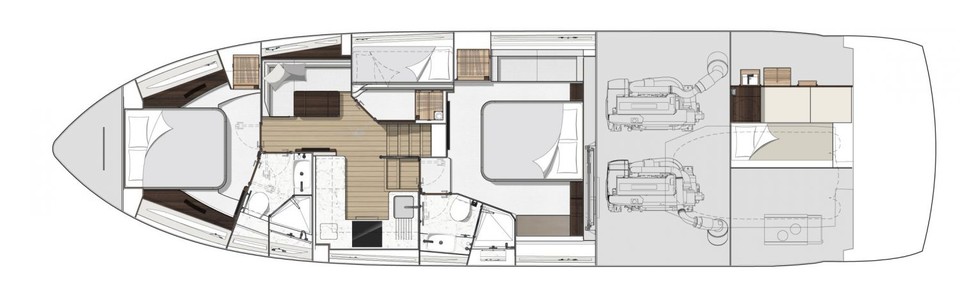 Sunseeker Predator 60 EVO Ponte Inferiore