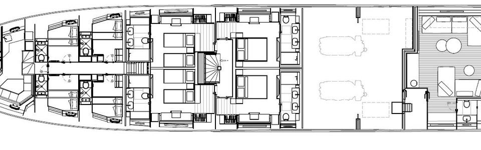 Sunseeker Ocean Club 42 Pont Inférieur