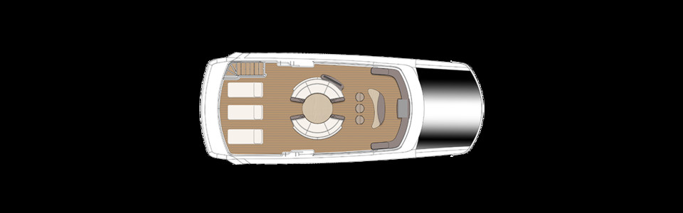 AZIMUT GRANDE 38 METRI TRI-DECK Solarium (Opzionale)