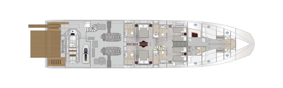 Azimut Grande 32 METRI Lower Deck