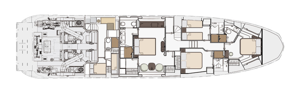 Azimut Grande 25 METRI Pont Inférieur
